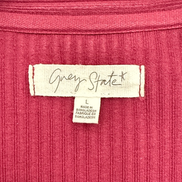 Grey State Deep Red Ribbed Jacket - Picture 3 of 13